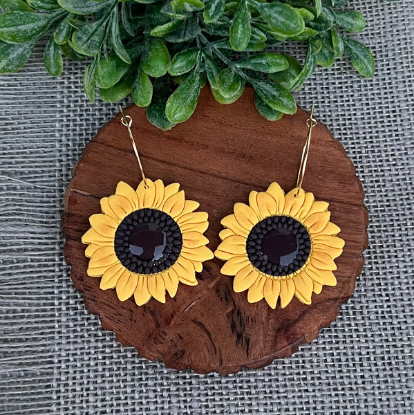 Large Sunflower Hoops