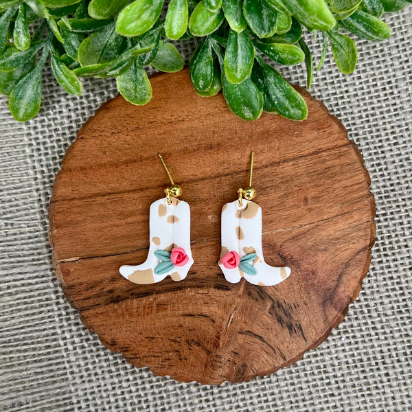 Cowgirl Boot Clay Earrings