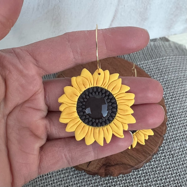 Large Sunflower Hoops