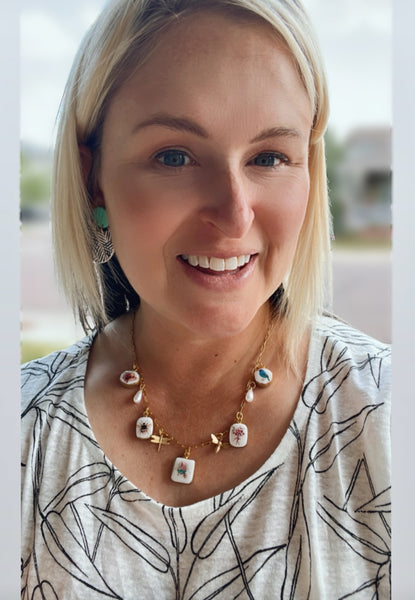 Floral Garden Charm Necklace