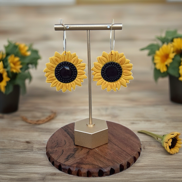 Large Sunflower Hoops
