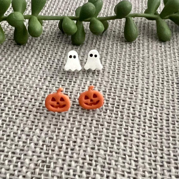 Ghost & Jack-O-Lantern Stud Pack