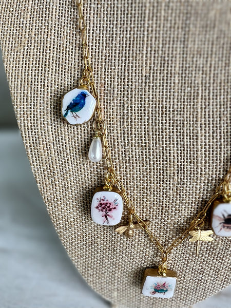 Floral Garden Charm Necklace