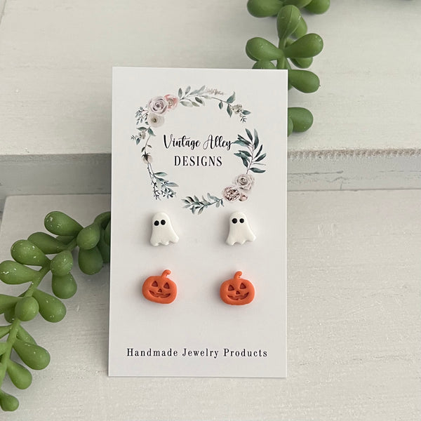 Ghost & Jack-O-Lantern Stud Pack