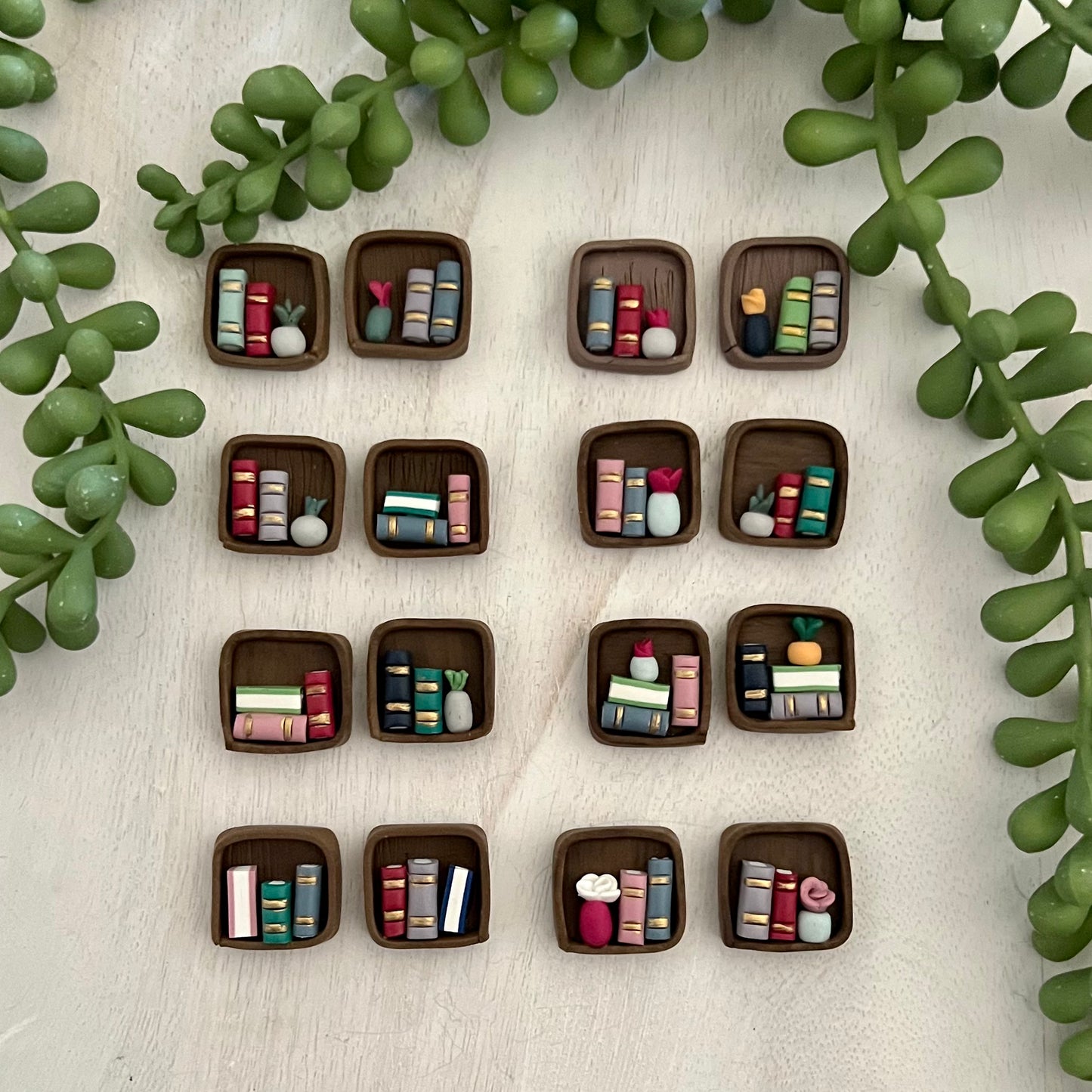 Bookcase Stud Earrings
