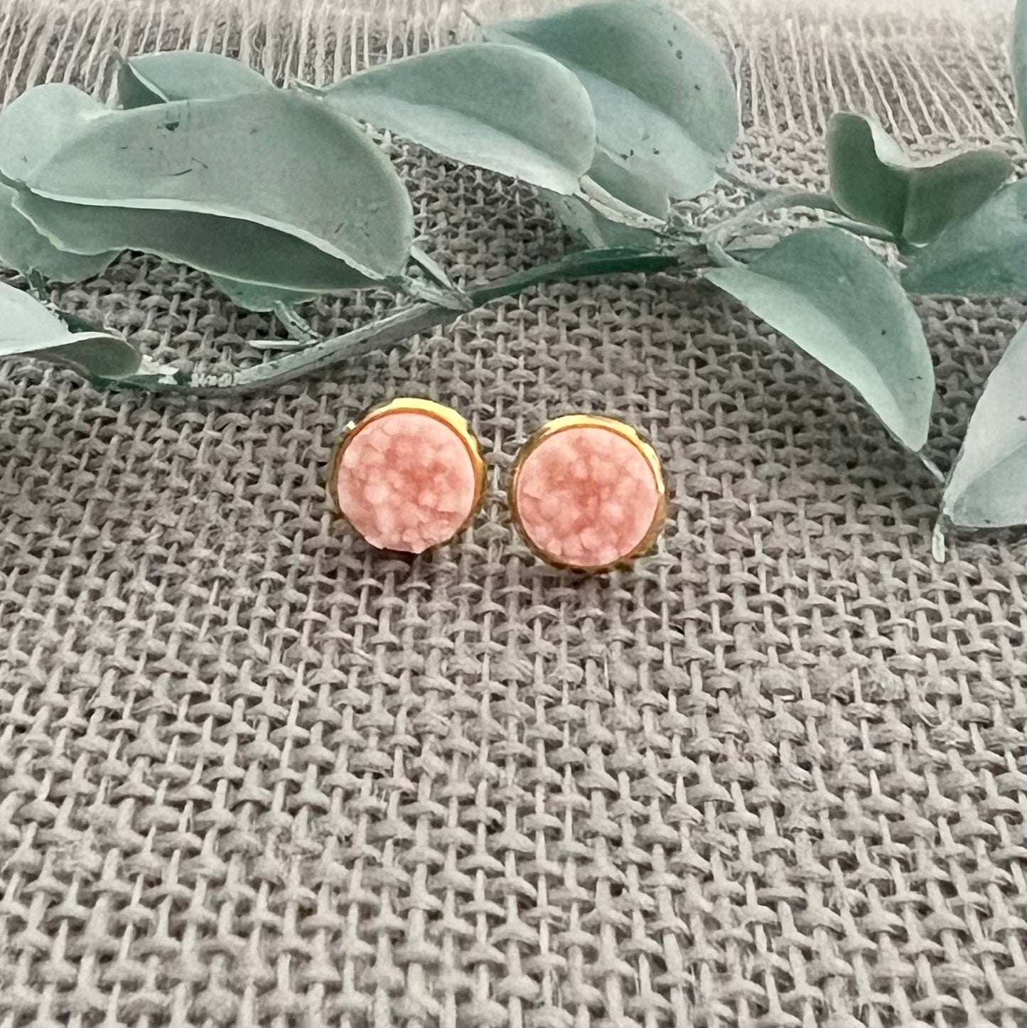 Sparkling Druzy Stud Earrings