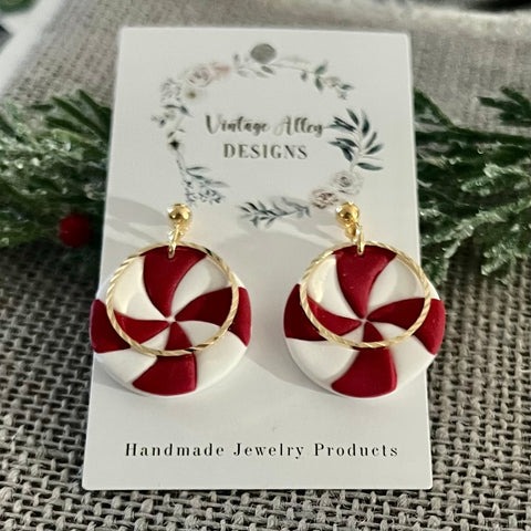 Sparkling Candy Cane Circles