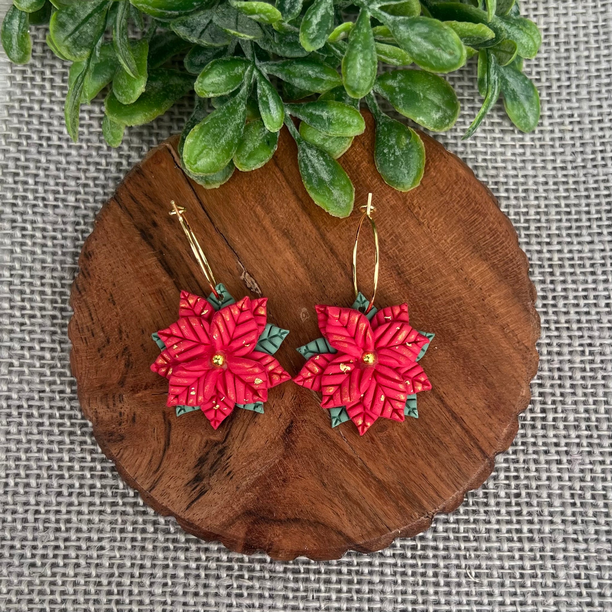 Poinsettia Hoops