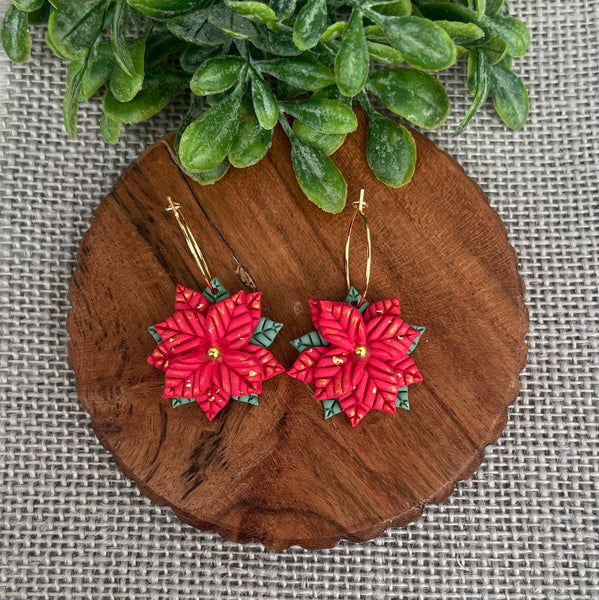 Poinsettia Hoops