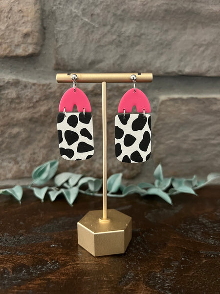 Cow Print + Hot Pink Arch