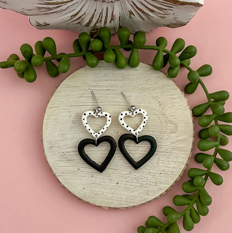 Polka-Heart Earrings