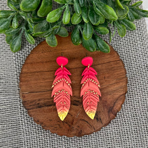 Sunset Ombre Feathers