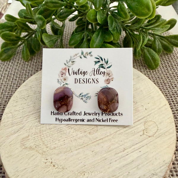 Faux Pink Amethyst Earrings