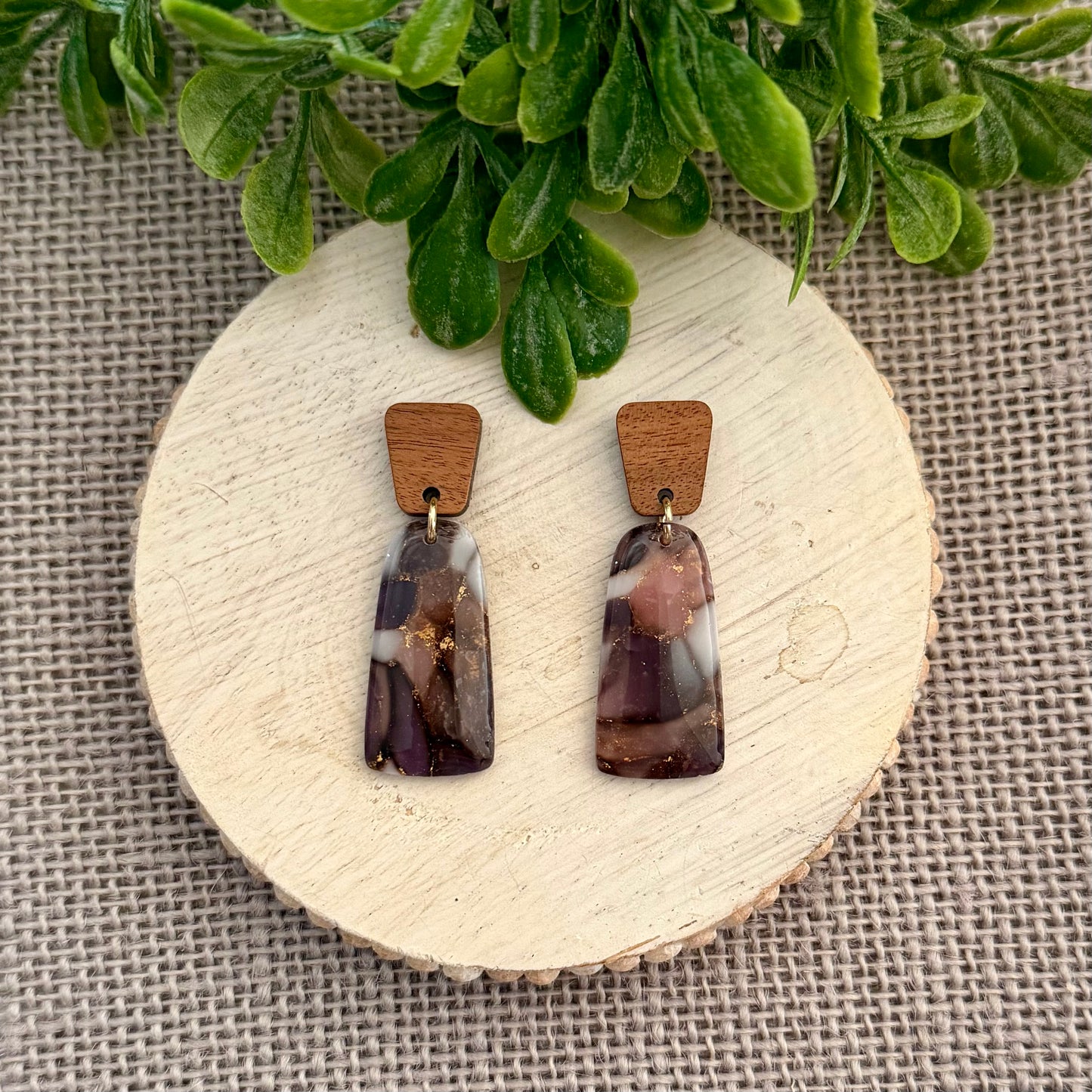 Faux Pink Amethyst Earrings