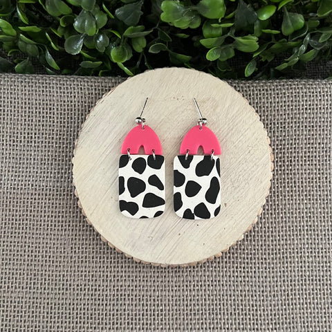 Cow Print + Hot Pink Arch