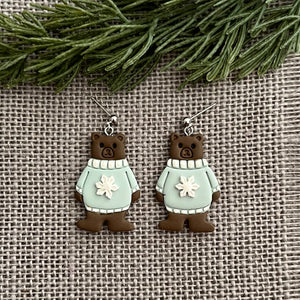 Winter Bear Dangles