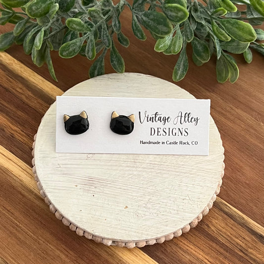 Black Cat Studs