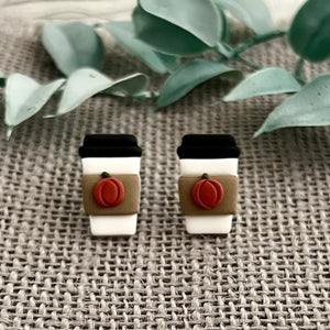 PUMPKIN SPICE LATTE Stud Earrings