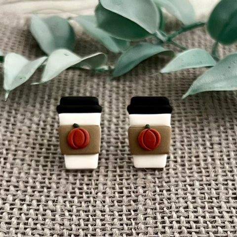 PUMPKIN SPICE LATTE Stud Earrings