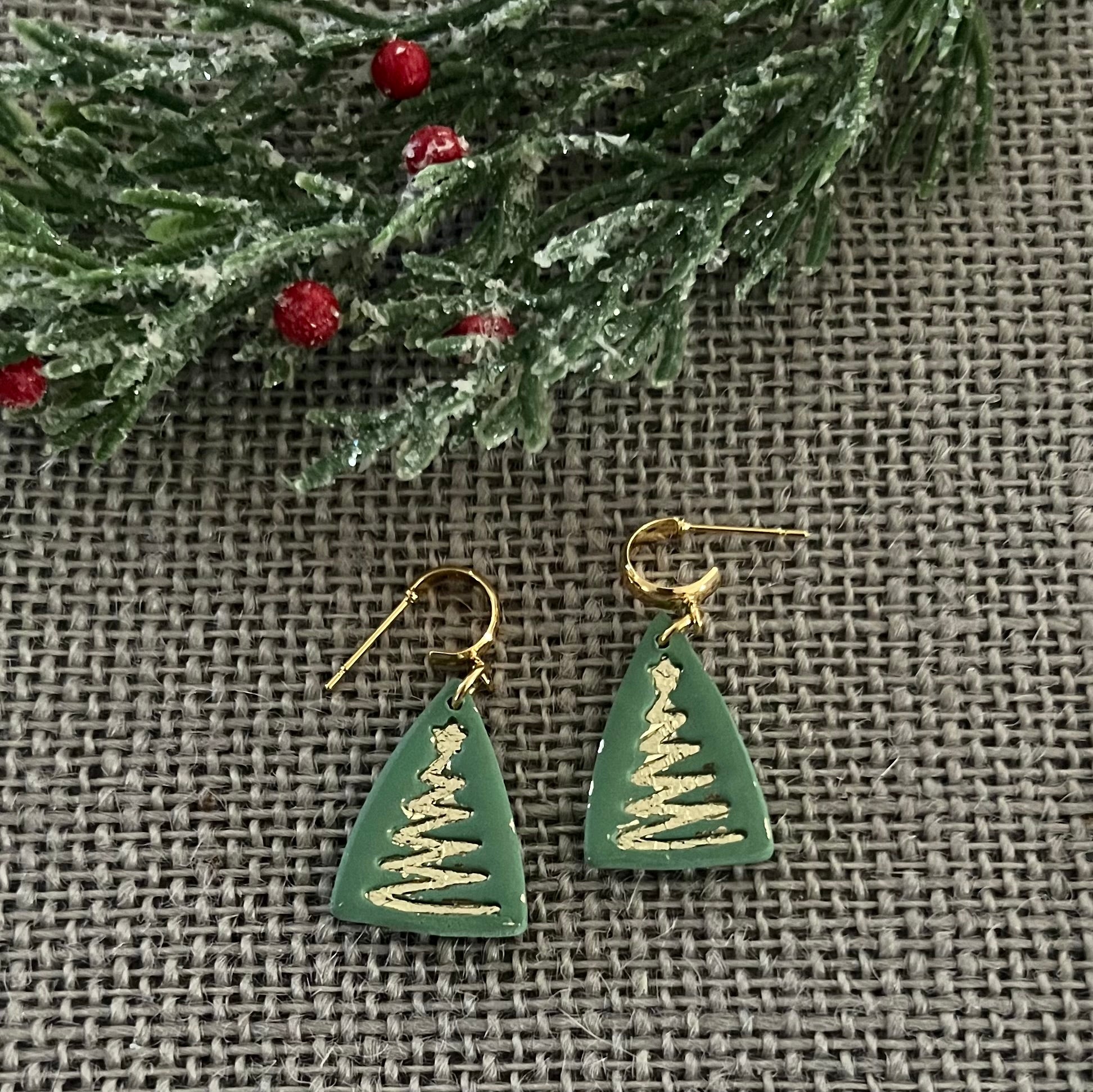 Gold Embossed Trees