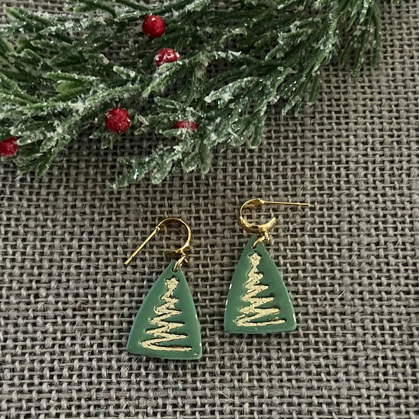 Gold Embossed Trees