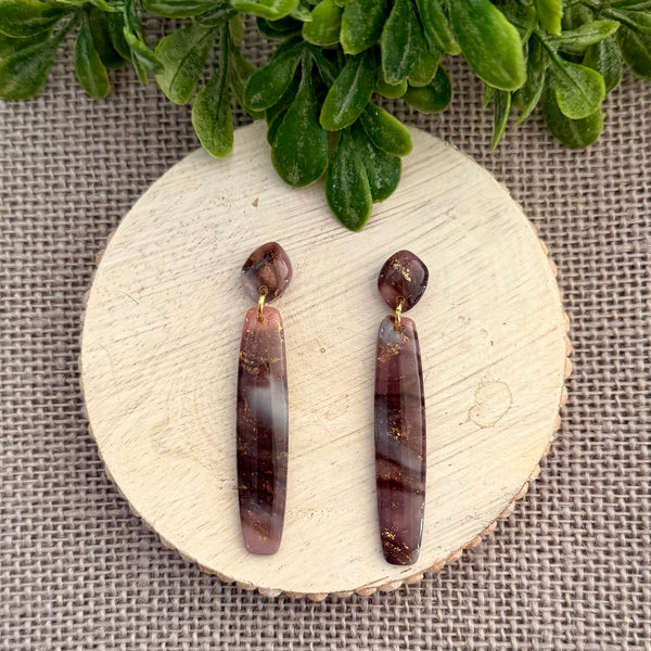 Faux Pink Amethyst Earrings