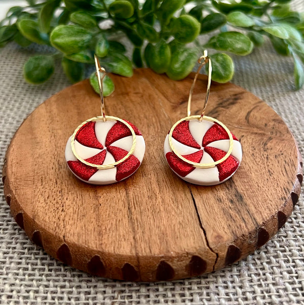 Sparkling Candy Cane Circles