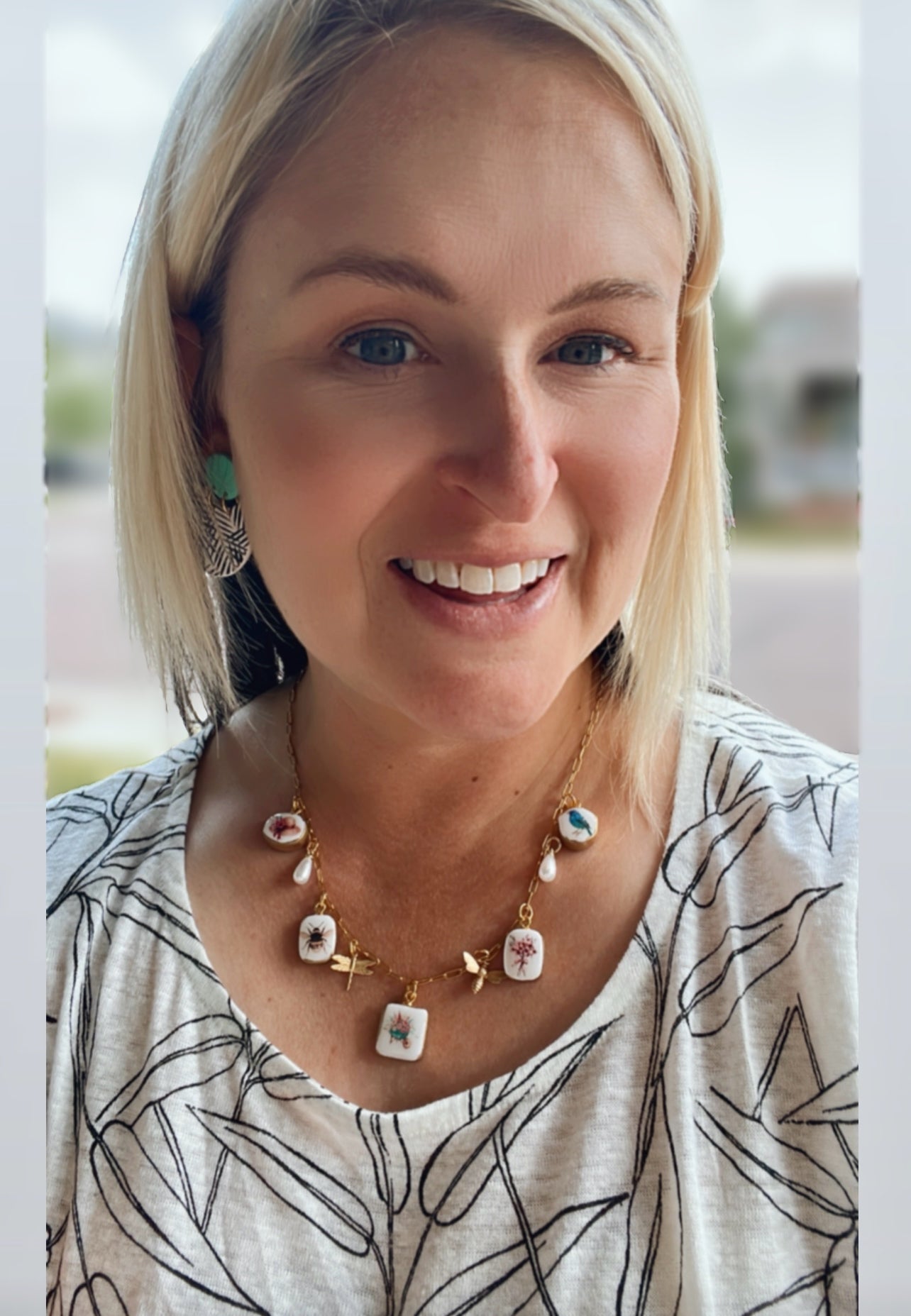 Floral Garden Charm Necklace