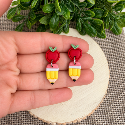 Apple + Pencil Dangles