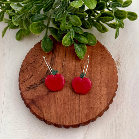 Apple Hoop Earrings