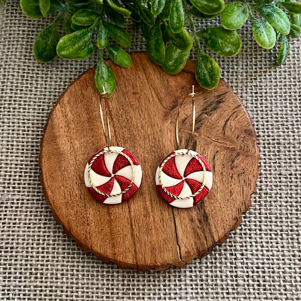 Sparkling Candy Cane Circles