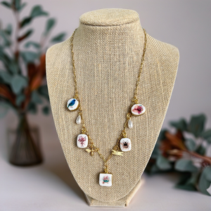 Floral Garden Charm Necklace