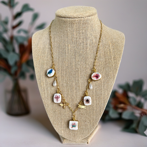 Floral Garden Charm Necklace