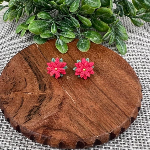 Poinsettia Studs