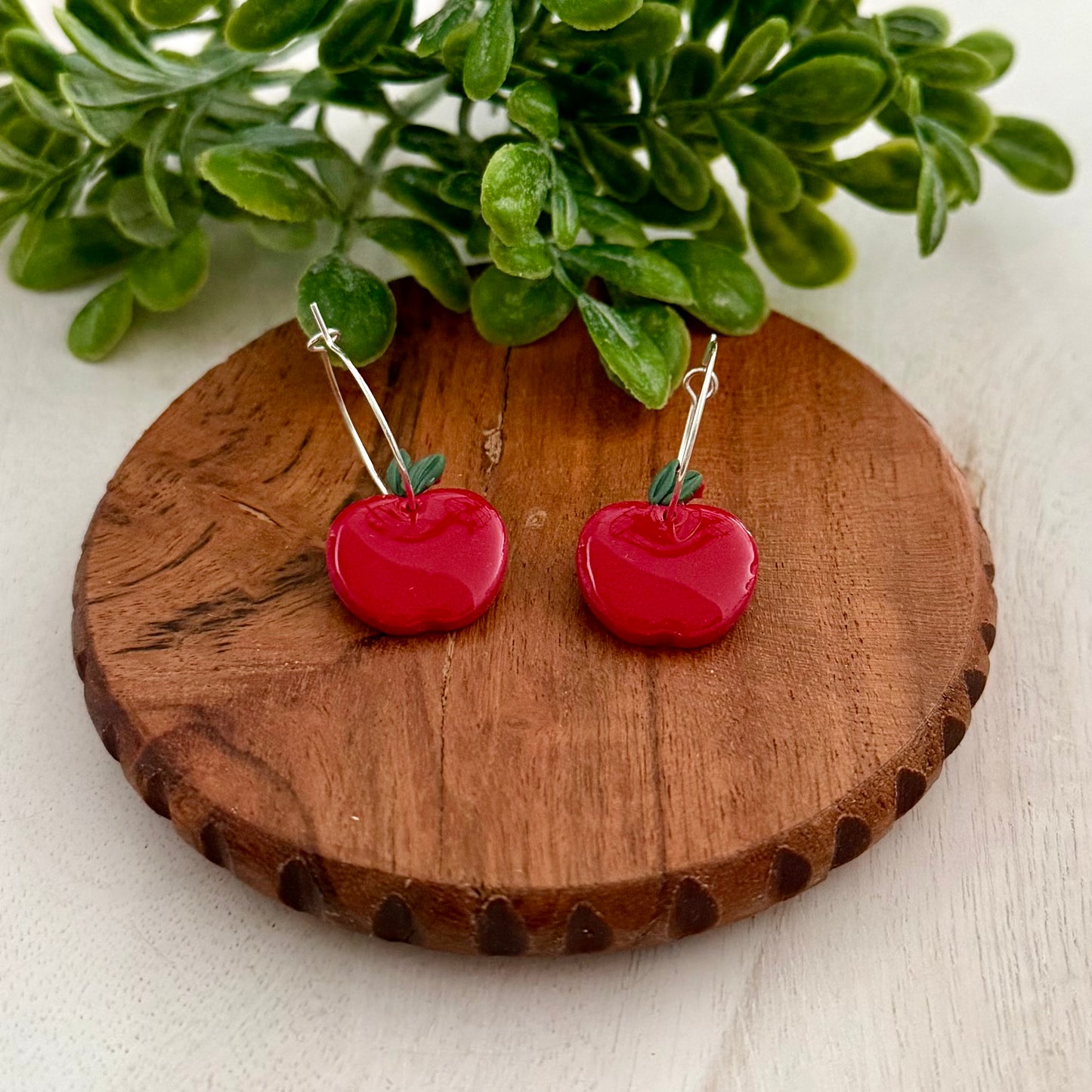 Apple Hoop Earrings