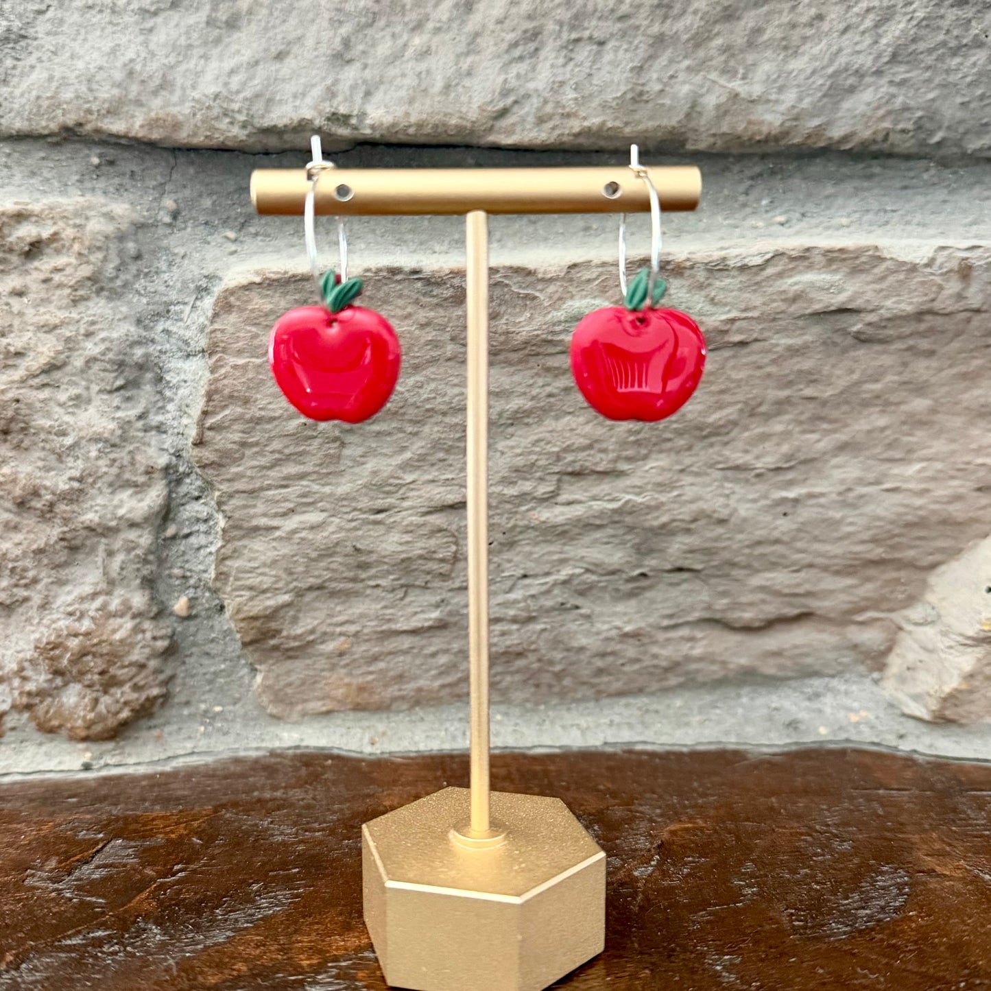 Apple Hoop Earrings