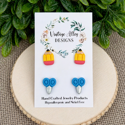 Pencil + Scissor Stud Pack