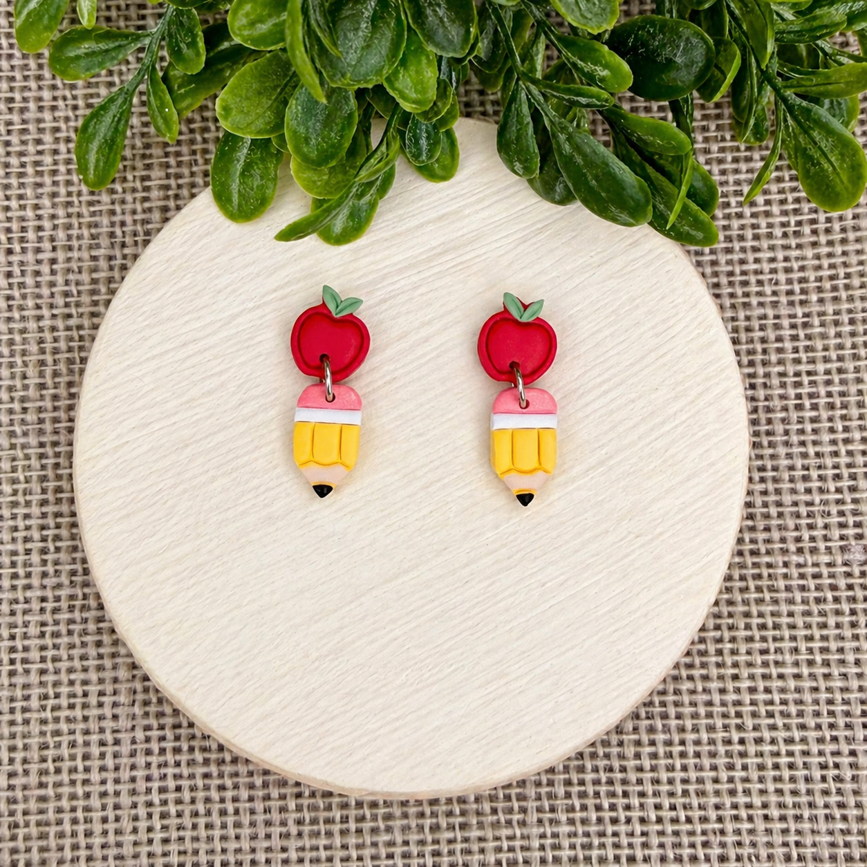 Apple + Pencil Dangles