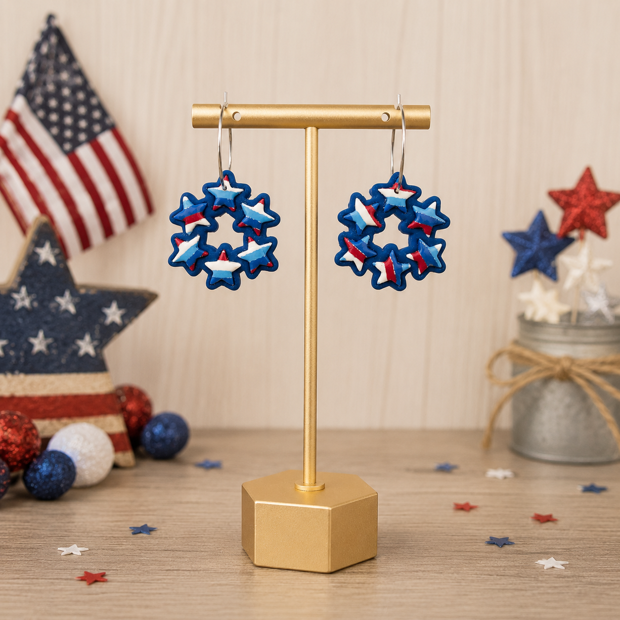 Star Wreath Hoops