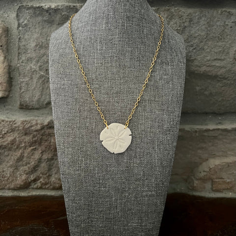 Sand Dollar Clay Necklace