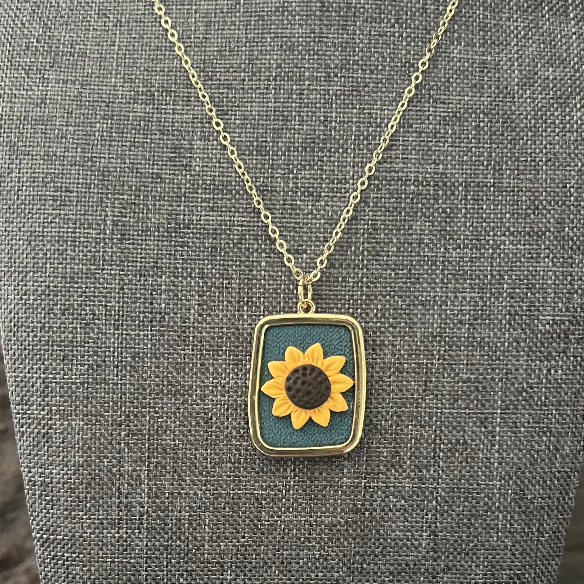 Sunflower Pendant Necklace