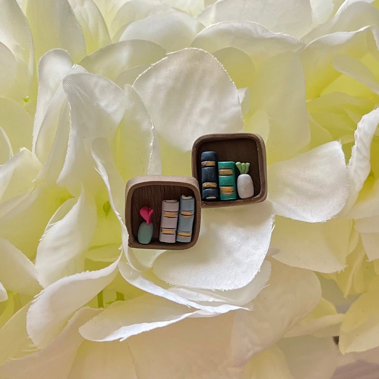 Bookcase Stud Earrings