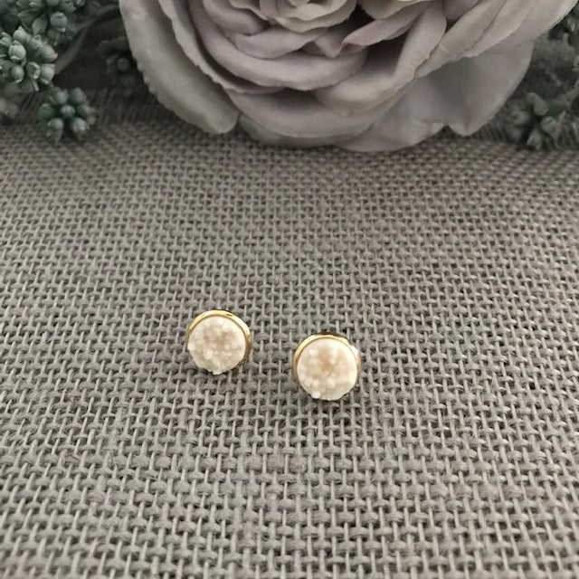 Sparkling Druzy Stud Earrings