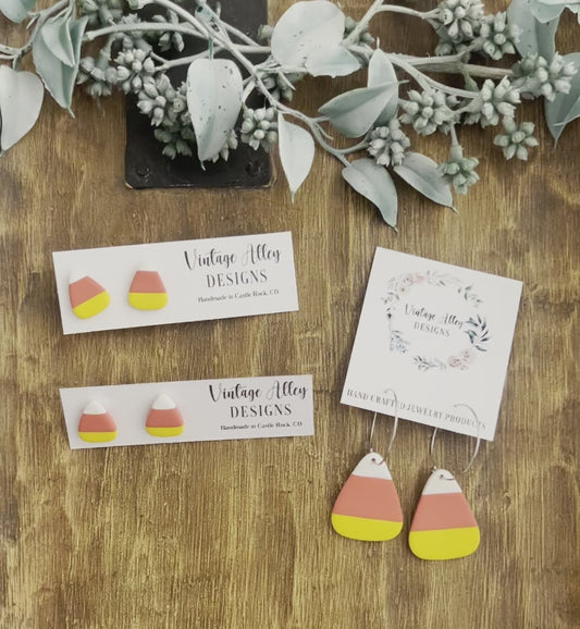 Candy Corn Earrings