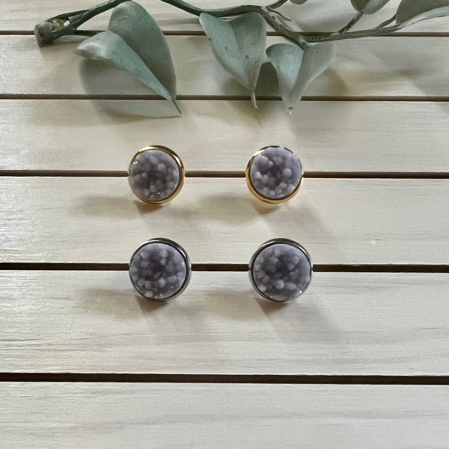 Sparkling Druzy Stud Earrings