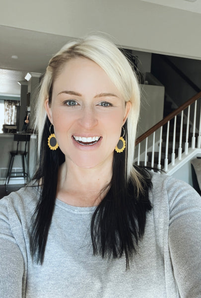 Sunflower Hoop Earrings