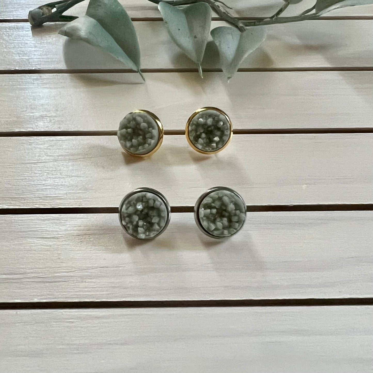 Sparkling Druzy Stud Earrings