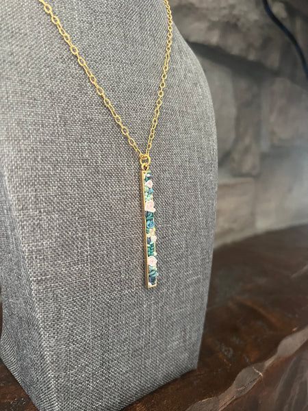 WALK IN THE PARK - Succulent Garden Bar Necklace