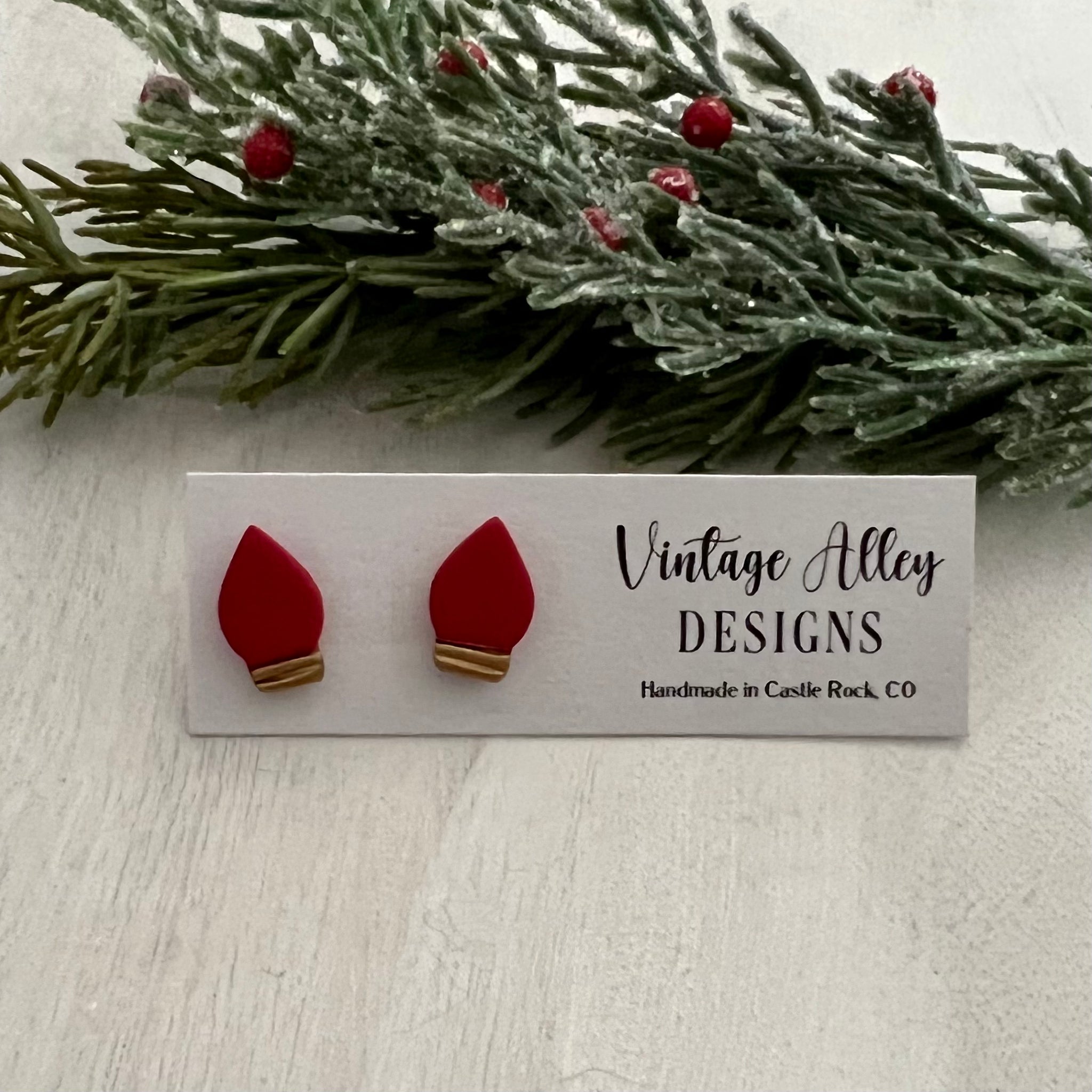 Christmas Bulb Studs