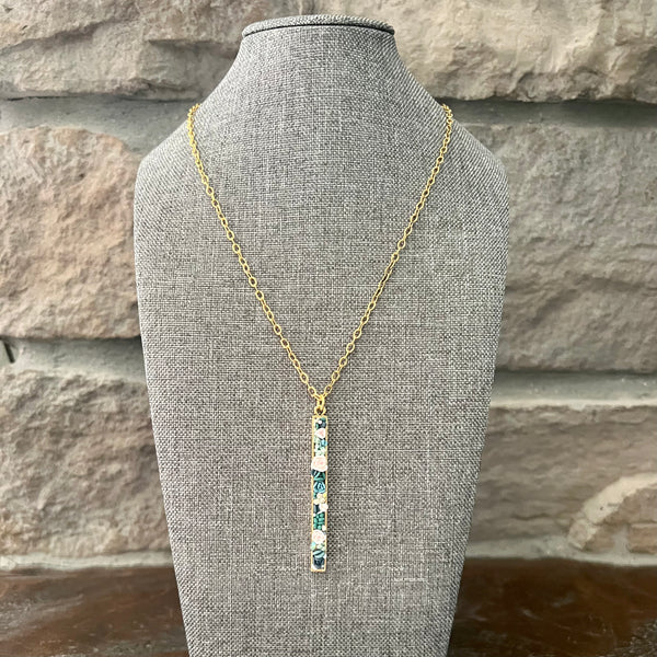 WALK IN THE PARK - Succulent Garden Bar Necklace